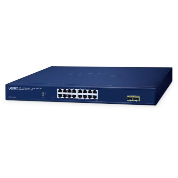 PLANET 16-Port 10/100/1000T + 2-Port, Managed, L2 | GS-2210-16T2S