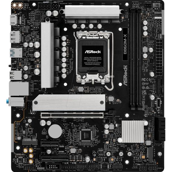 ASRock B860M-X - Motherboard - micro ATX - LGA1 | 90-MXBRX-A0UAYZ
