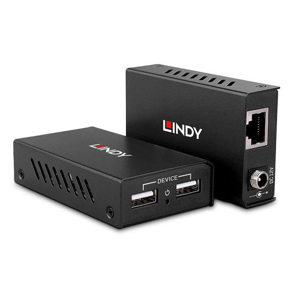 Lindy 100m 2 Port USB 2.0 Cat / 6 Extender - Digital - Ne | 43408