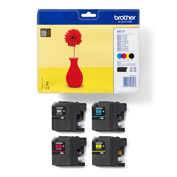 Brother LC121 Value Pack - Black, yellow, cyan, mage | LC121VALBP