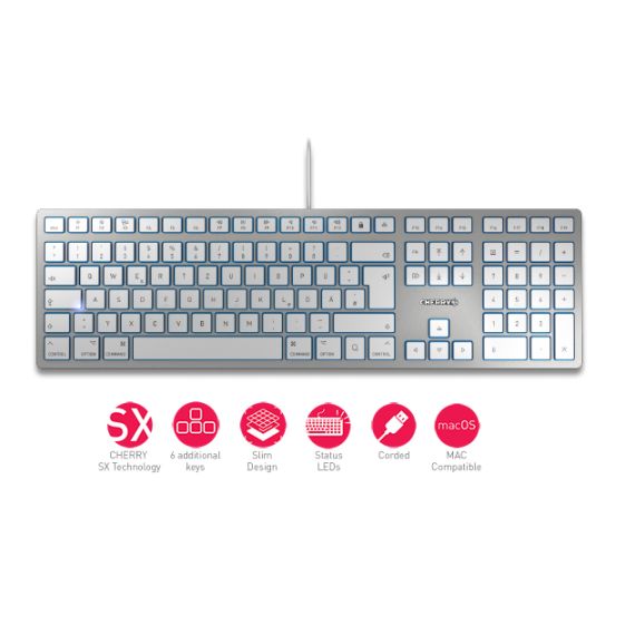 CHERRY KC 6000 SLIM FOR MAC - Keyboard - USB - Fren | JK-1610FR-1