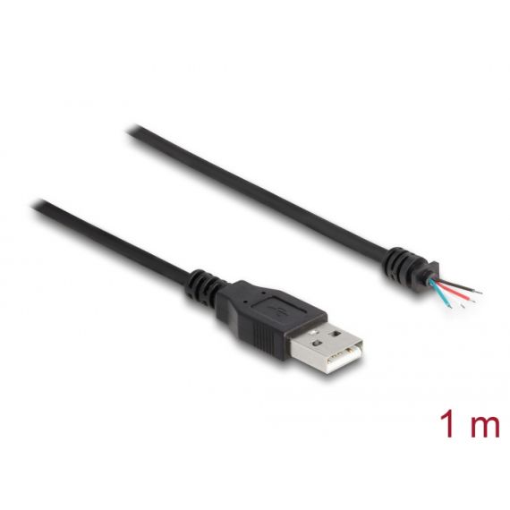 Delock - USB cable - USB (M) to bare wire - USB 2.0 - 1 m | 64184
