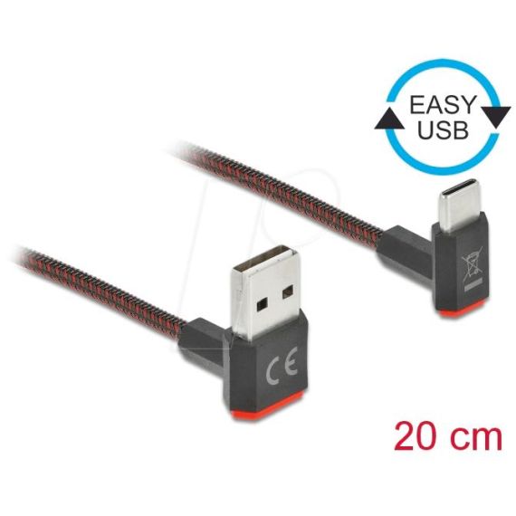 Delock Easy - USB cable - USB (M) up/down angled, reversi | 85274