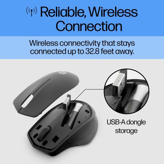 HP Silent 280M - Mouse - wireless - USB wireless re | 19U64AA#ABB