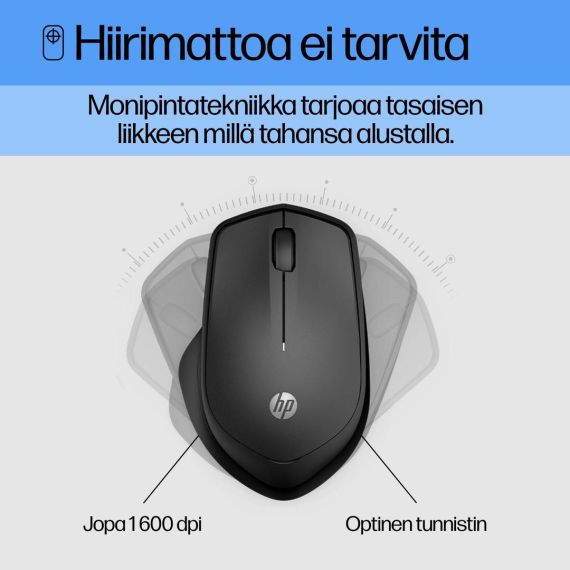 HP Silent 280M - Mouse - wireless - USB wireless re | 19U64AA#ABB