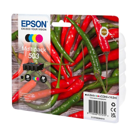 Epson 503 Multipack - 4-pack - black, yellow, cyan | C13T09Q64010