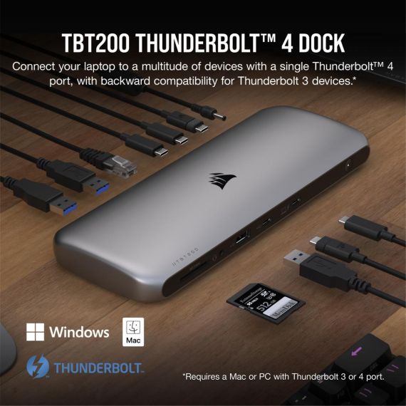 CORSAIR TBT200 - Docking station - Thunderbolt 4  | CU-9000002-EU