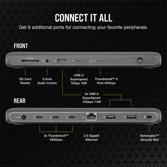 CORSAIR TBT200 - Docking station - Thunderbolt 4  | CU-9000002-EU