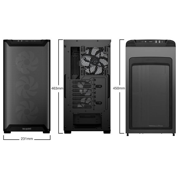 be quiet! Pure Base 501 LX Black, Midi Tower, PC, Black,  | BGW78