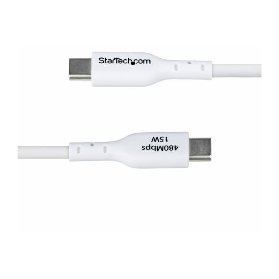 StarTech.com 2m (6.6ft) White USB-A to USB-C Char | USB2AC2MNCWHE