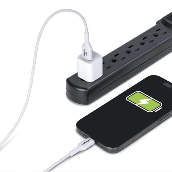 StarTech.com 2m (6.6ft) White USB-A to USB-C Char | USB2AC2MNCWHE