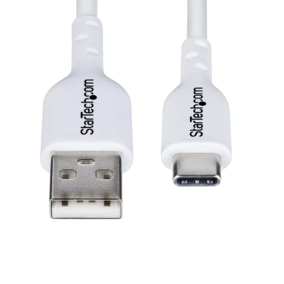 StarTech.com 2m (6.6ft) White USB-A to USB-C Char | USB2AC2MNCWHE