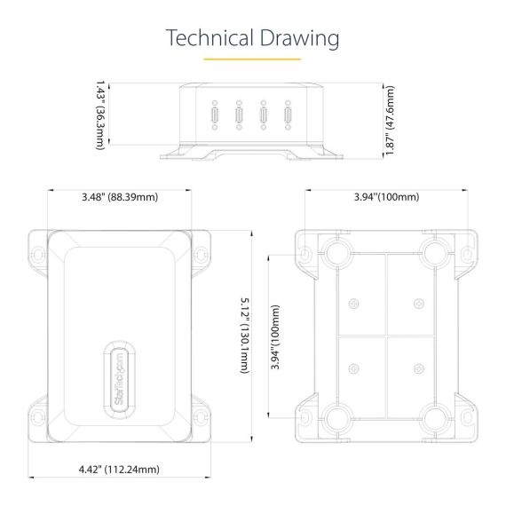 StarTech.com 4-Port USB-C Charger, 240W To | 424DEU-USB-C-CHARGER