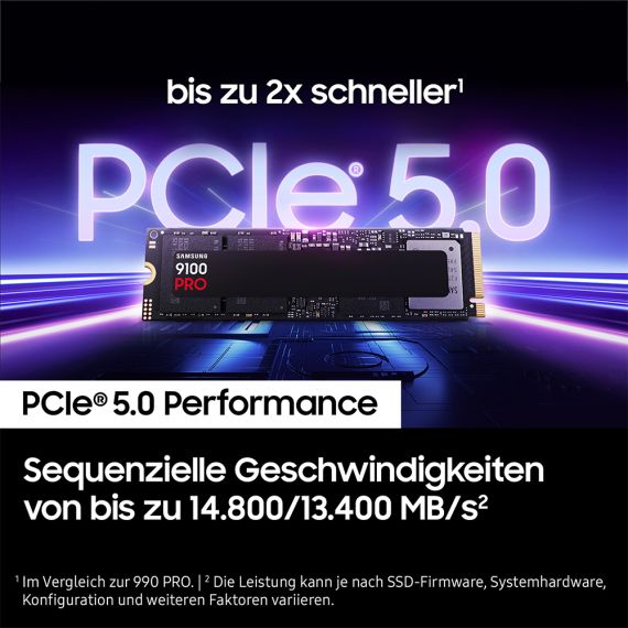 Samsung 9100 PRO PCIe® 5.0 NVMe™ M.2 SSD - 2 TB / 2 | MZ-VAP2T0BW