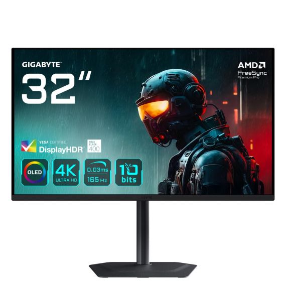 GIGABYTE MO32U 31.5" OLED 4K UHD Gaming Monitor - 3840 | MO32U EK