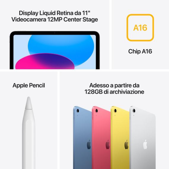 Apple iPad A16 Wi-Fi + Cellular - Tablet - 128 GB - 1 | MD7F4TY/A
