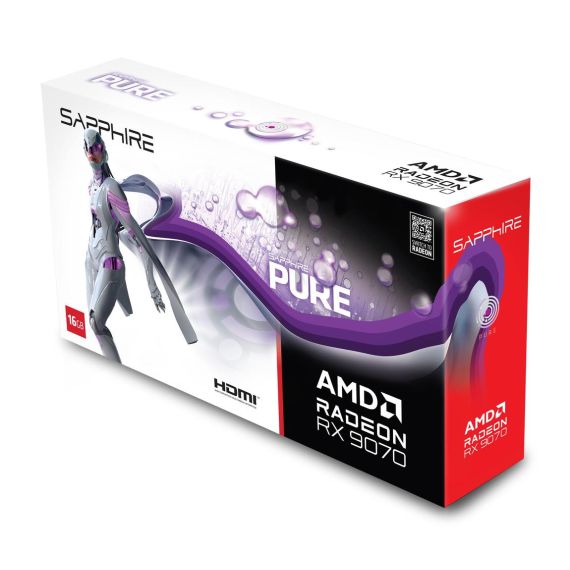 Sapphire PURE Radeon RX 9070, Radeon RX 9070, 16 G | 11349-02-20G