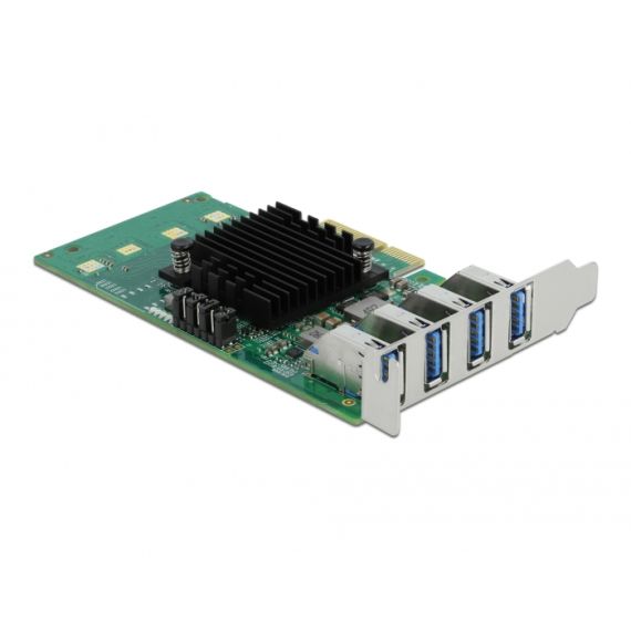 Delock PCI Express x4 Card to 4 x external USB 3.0 Quad C | 89048