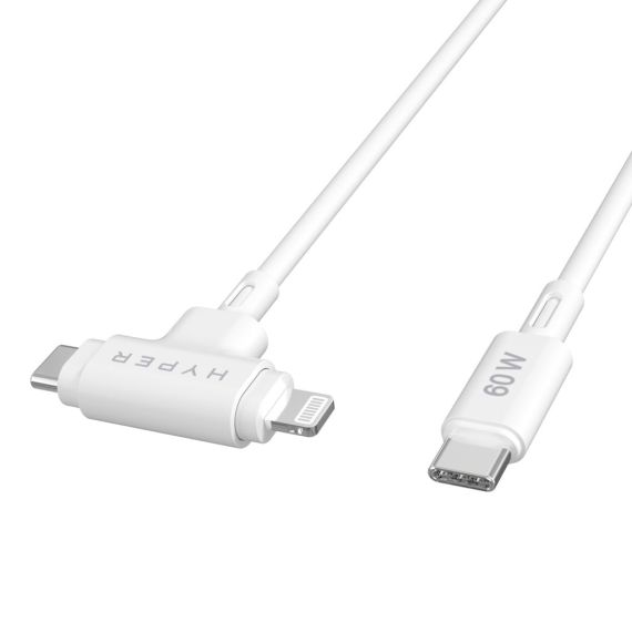 HyperJuice - Lightning cable - 24 pin USB-C male to  | HJ4010WHGL