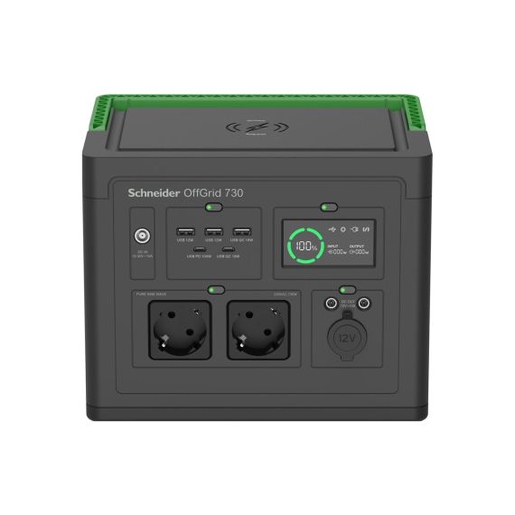 LCD, lithium-ion, 2 CEE 7/3 schuko outlets,sinewave,  | PPS730-GR