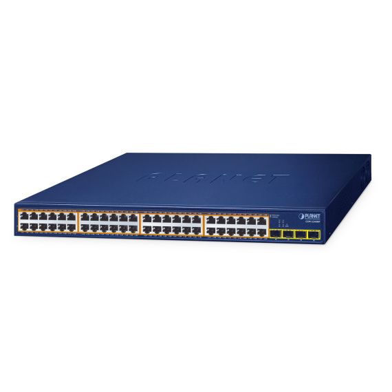 PLANET 48-Port 10/100/1000T 802.3at GSW-5240HP, Unmanaged, Gigabi