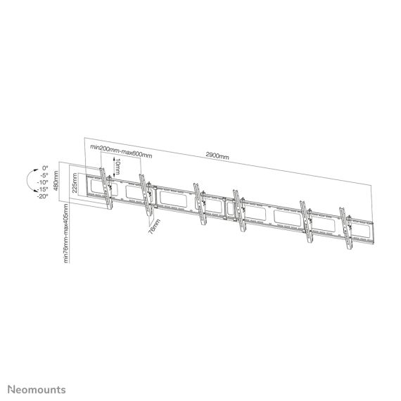 Neomounts NS-WMB300 - Bracket - for 3 LCD displa | NS-WMB300BLACK