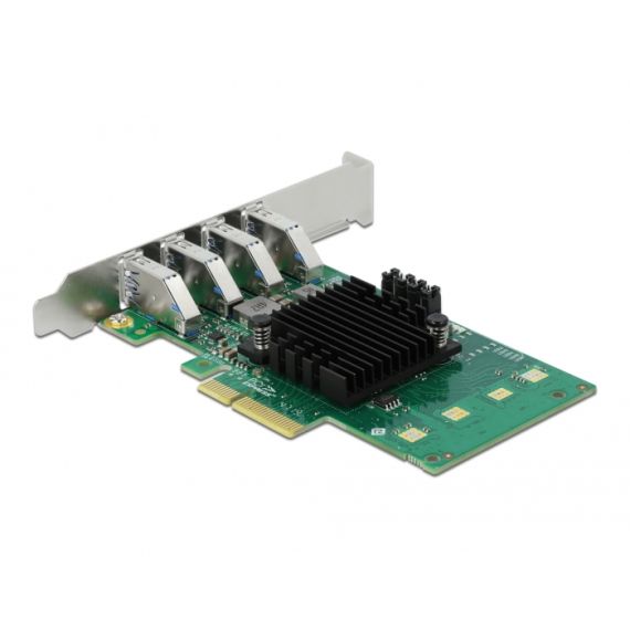 Delock PCI Express x4 Card to 4 x external USB 3.0 Quad C | 89048
