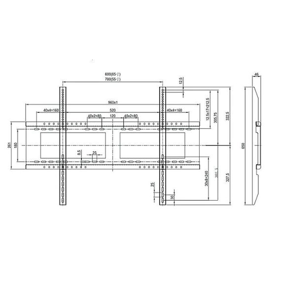 ViewSonic VB-WMK-001-2C - Mounting kit (wall mount) - for flat pa