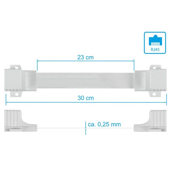 Alcasa 8055-F23QW / 0.3 m / RJ-45 / RJ-45