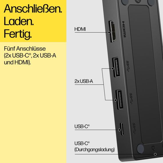 HP Travel Hub G3 - Port replicator - USB-C - HDMI - Sma | 86S97UT