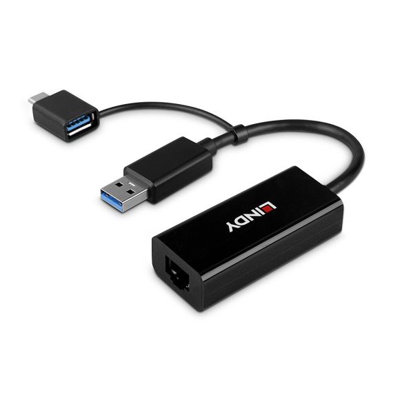 Lindy USB 3.2 Gen 1 Gigabit Ethernet Converter / Wired /  | 43412