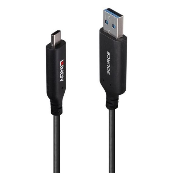 Lindy 50m USB 3.2 Gen 1 Type A to C Fibre Optic Hybrid Ca | 43397