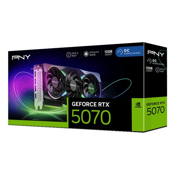 PNY GeForce RTX 5070 ARGB EPIC-X RGB OC - Gr | VCG507012TFXXPB1-O