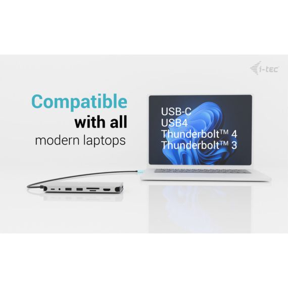 i-tec Metal USB-C Nano 3x Display Dock, 2x  | C31NANOTRIPLEDOCKPD