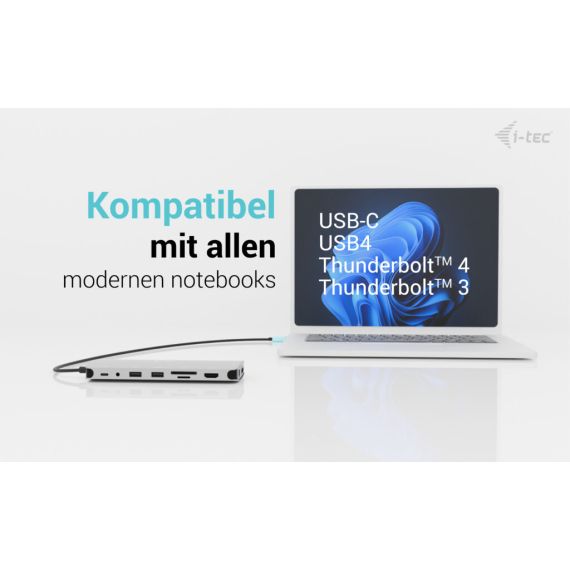 i-tec Metal USB-C Nano 3x Display Dock, 2x  | C31NANOTRIPLEDOCKPD