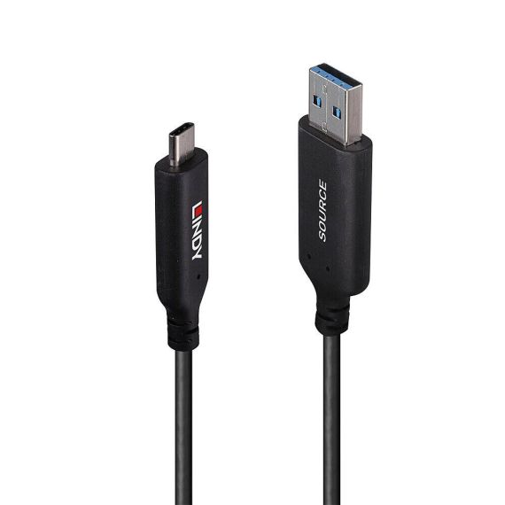 Lindy 10m USB 3.2 Gen 1 Typ A an C Hybridkabel - 10 m | 43395