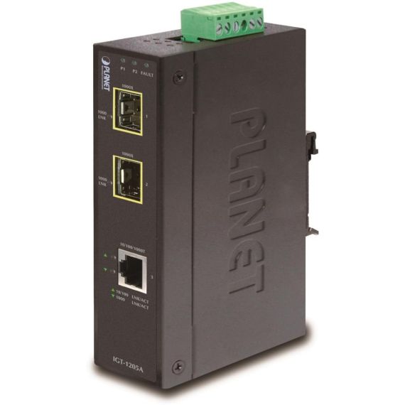 PLANET IGT-1205AT - Fibre media converter - GigE - 10Base-T, 100B