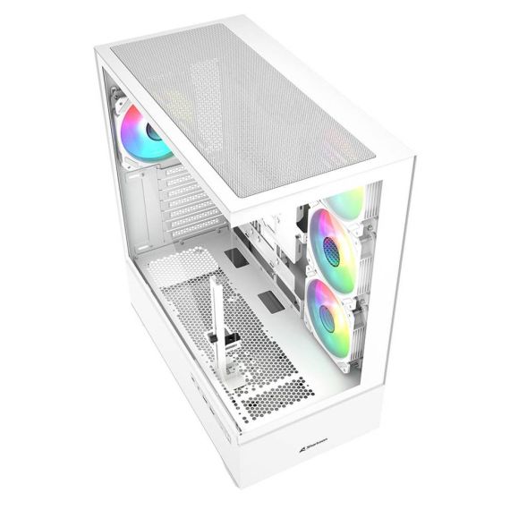 Sharkoon AK6 RGB, PC, White, ATX, 4044951041701