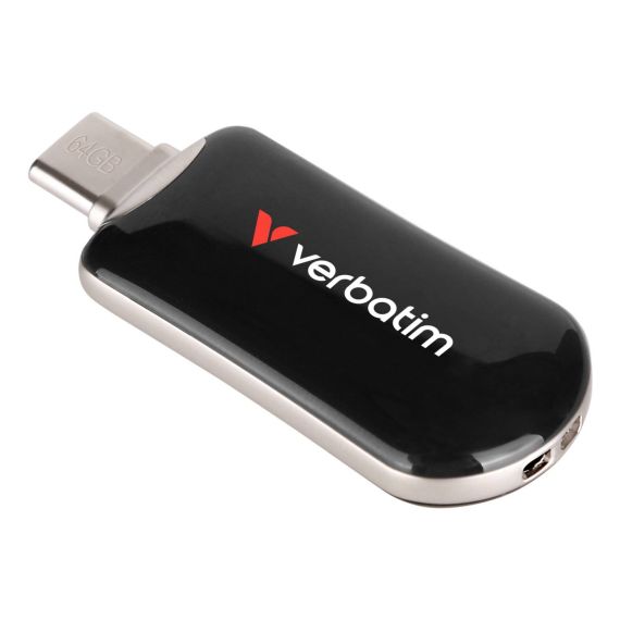 Verbatim PLECTRA USBC FLASH DRIVE BLACK 64GB 64 GB 30224