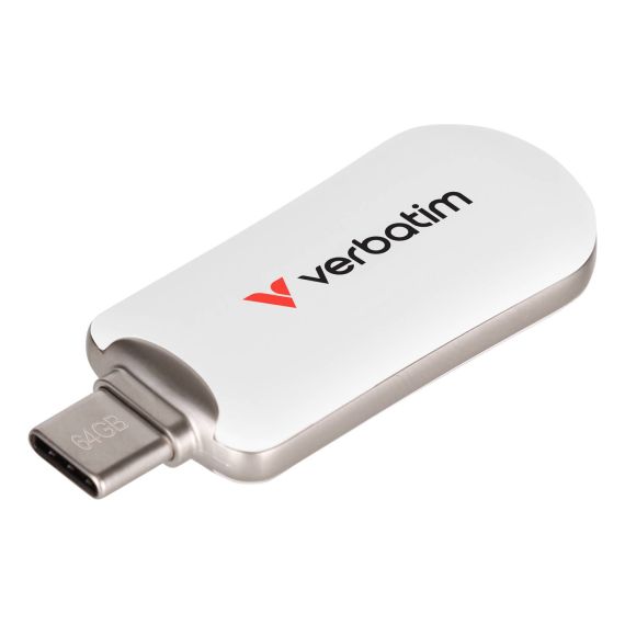 Verbatim PLECTRA USBC FLASH DRIVE WHITE 64GB 64 30228