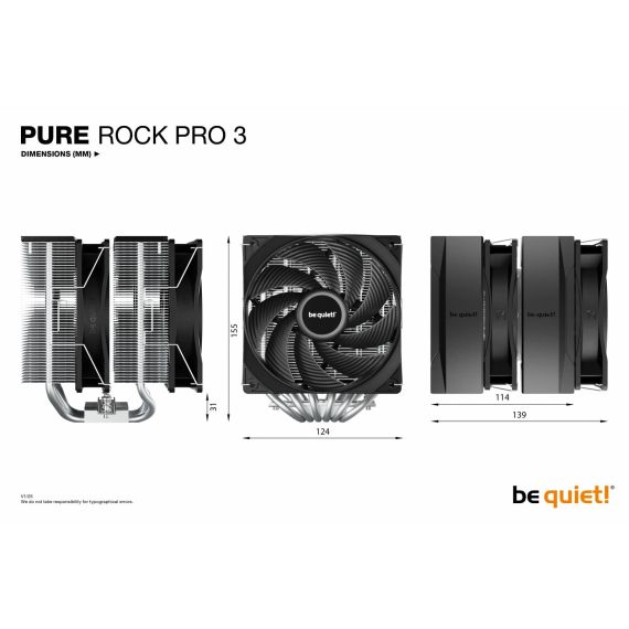 be quiet! Pure Rock Pro 3, Air cooler BK041