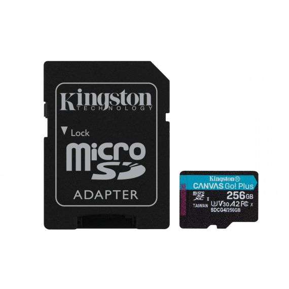 Kingston 256GB microSDXC Canvas Go Plus Gen4 200MBs SDCG4256GB