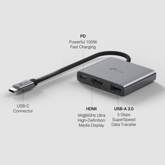 TP-Link UH3020C USB C Hub PD100W UH3020C(UN)
