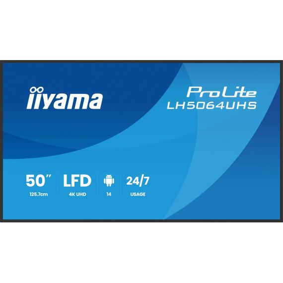 iiyama  Digital signage flat panel,  (65"), LH6564UHSB1AG