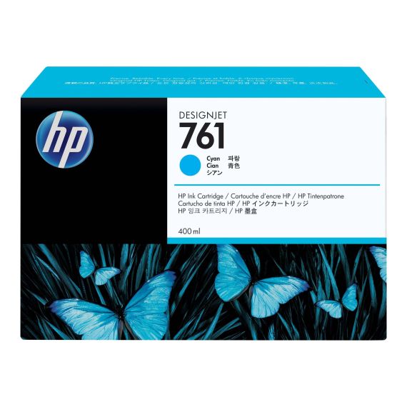 HP 761 - 400 ml - cyan - original - DesignJet - ink cart | CM994A