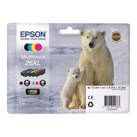 Epson 26XL Multipack - 4-pack - XL - black, yellow | C13T26364010