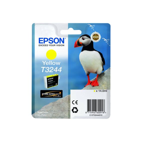 Epson T3244 - 14 ml - yellow - original - ink cart | C13T32444010