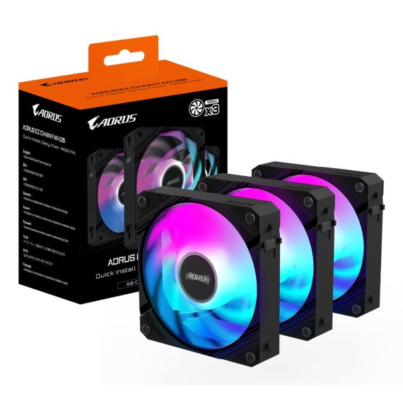 AORUS / Case fan / 120 mm / black (pack of 3) | GP-ECFAN1203