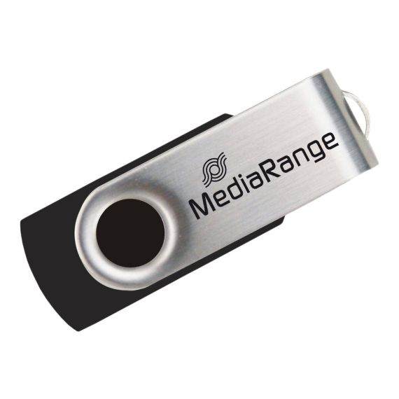MediaRange / USB flash drive / 64 GB / USB 2.0 / black/si | MR912