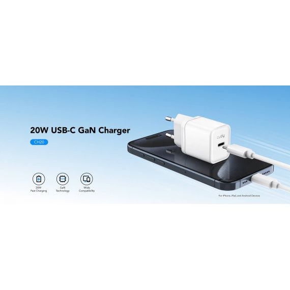 CUDY 20W USB-C Charger with EU Plug Typ C  CH20_EU